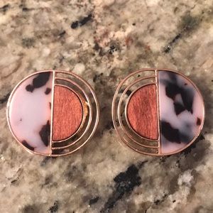 Tortoiseshell and Wood Earrings